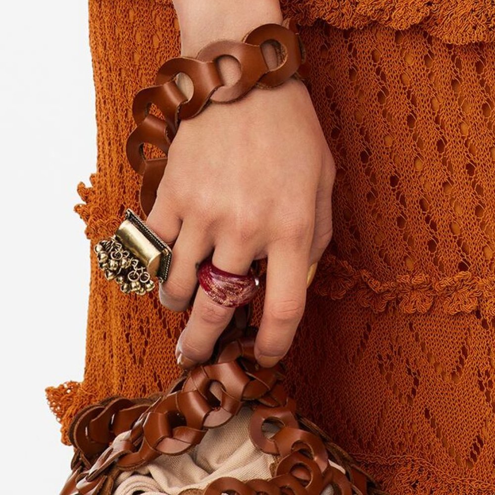 Zara Glass Ring Red Gold - Picture 3 of 5